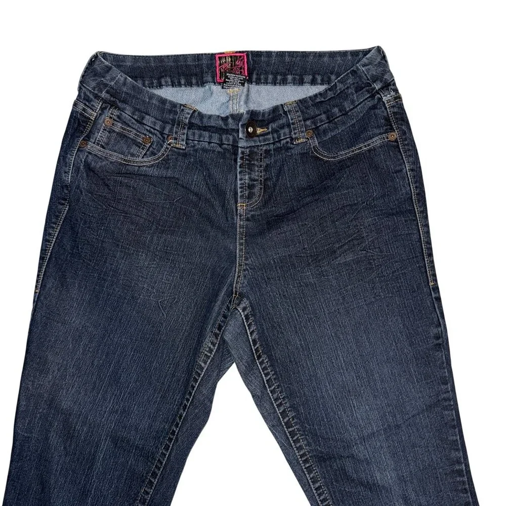 Torrid Plus Size Bootcut Jeans Womens 16 28 Blue Denim Stretch Dark Wash Pockets - Picture 3 of 8